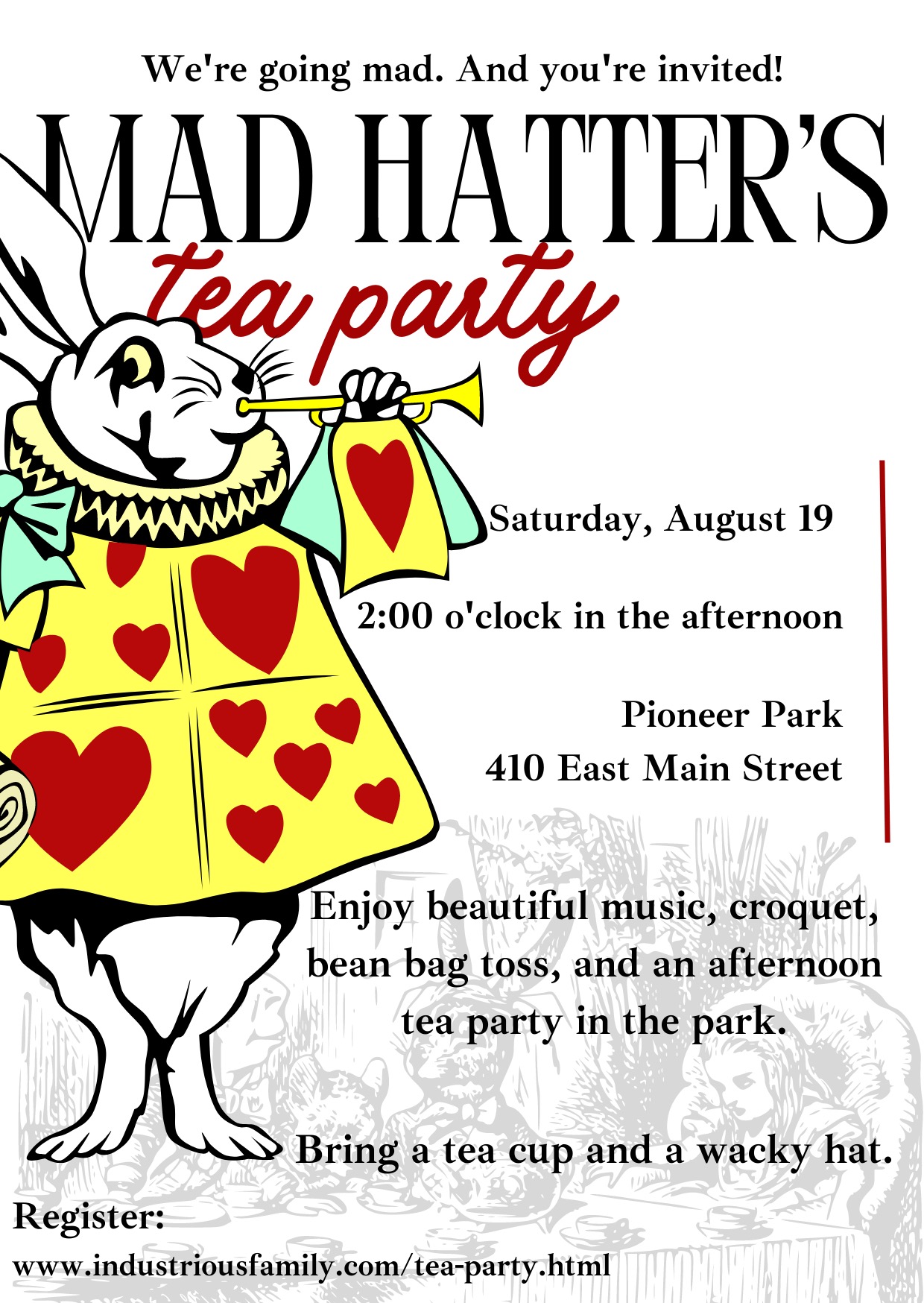 Mad Hatter Tea Party invite Mad Hatter Tea Party invite