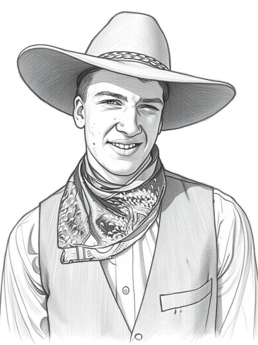 Billy the kid coloring page