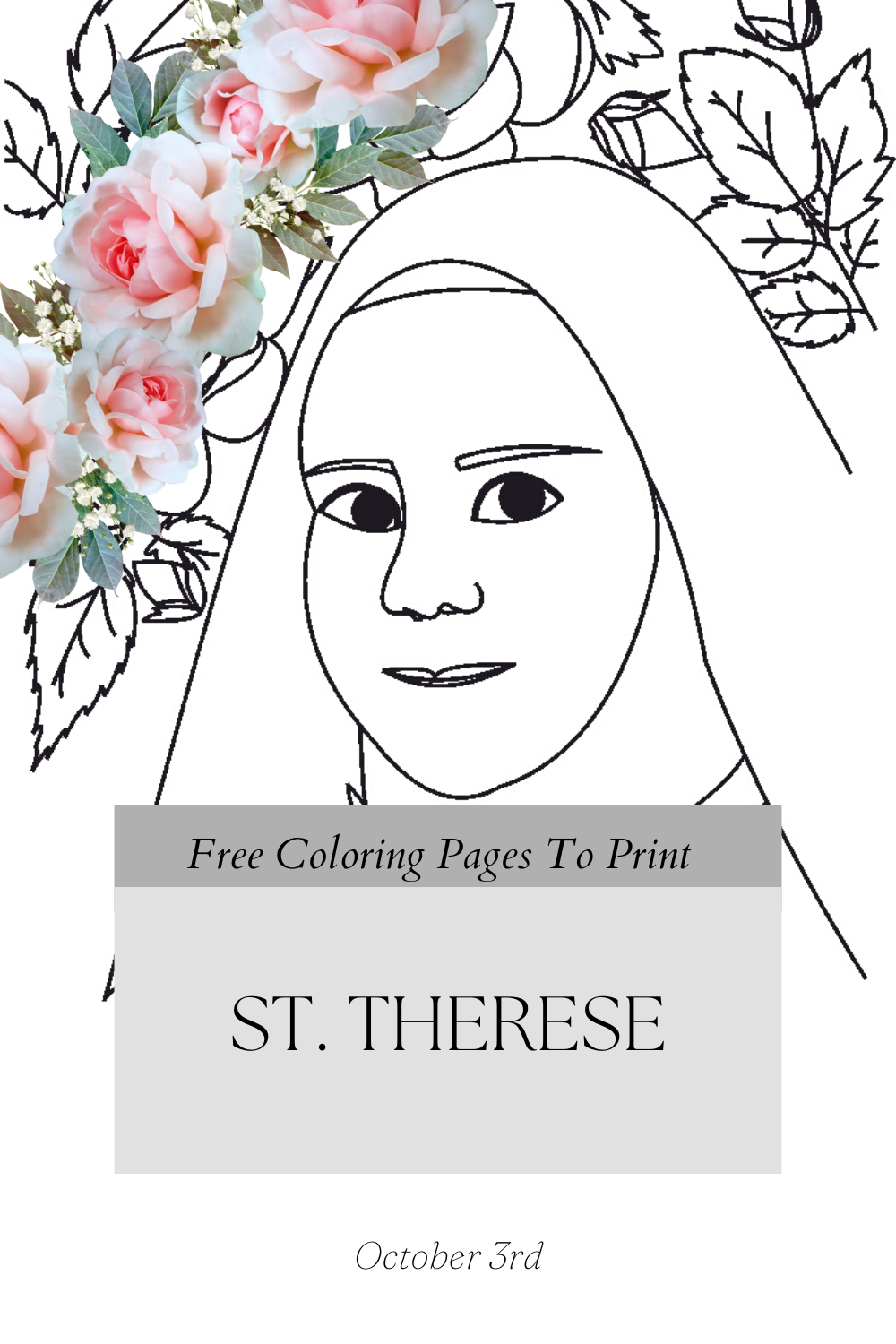 st Therese coloring page