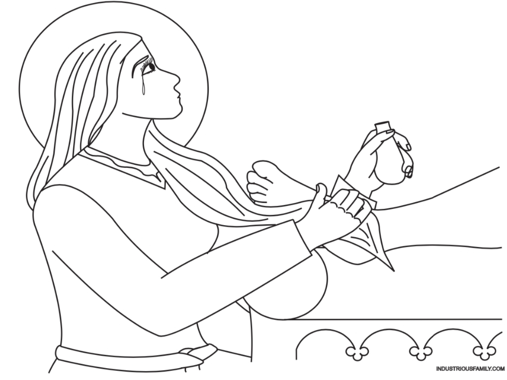 Free Mary Magdalene Coloring Page