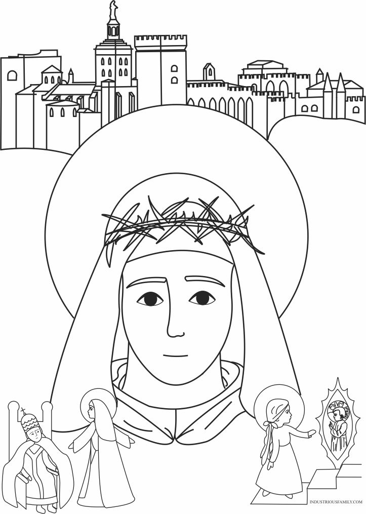 st-catherine-of-siena-coloring-page