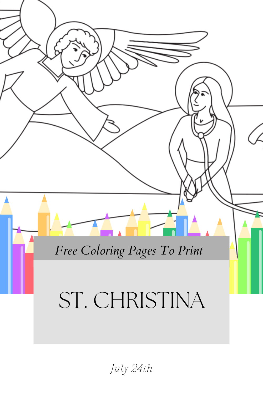 St. Christina Coloring Page Blog Image