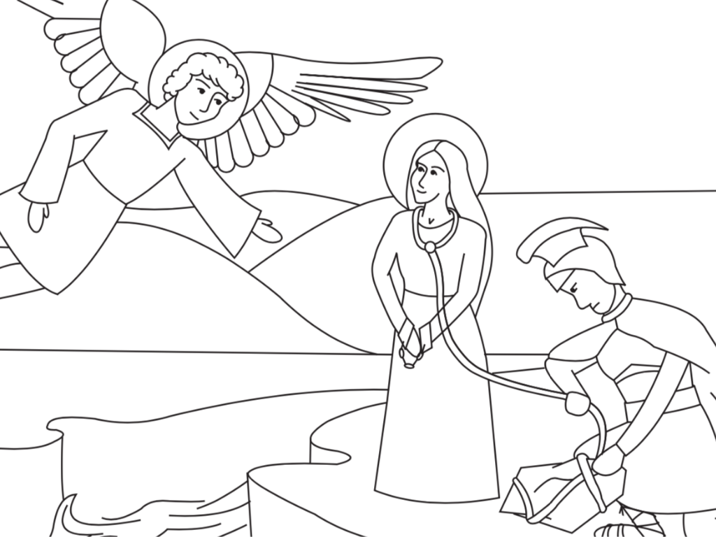 St. Christina Free Coloring Page