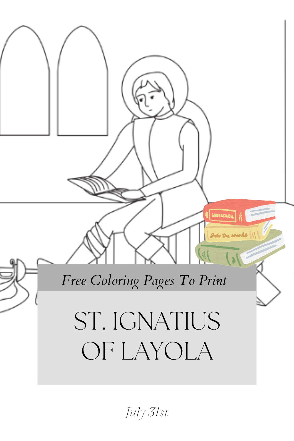 St Ignatius of layola coloring page blog image