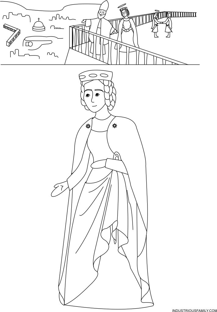 St. Isabelle of France Coloring Page
