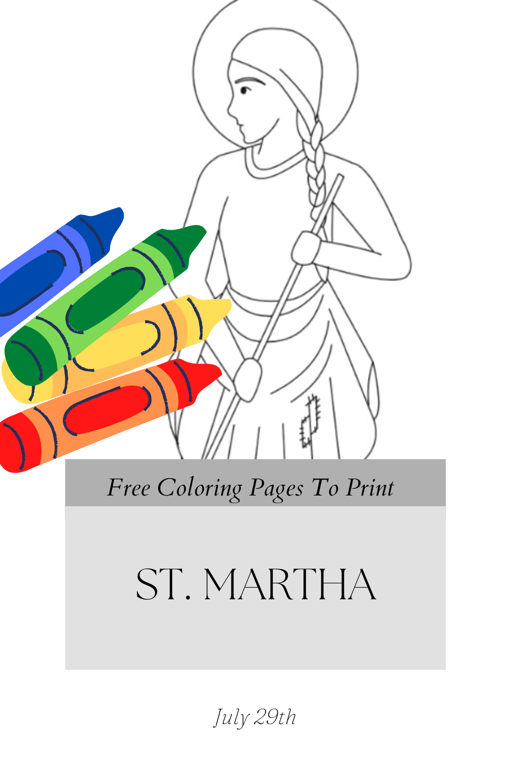St. Martha Coloring Page blog image