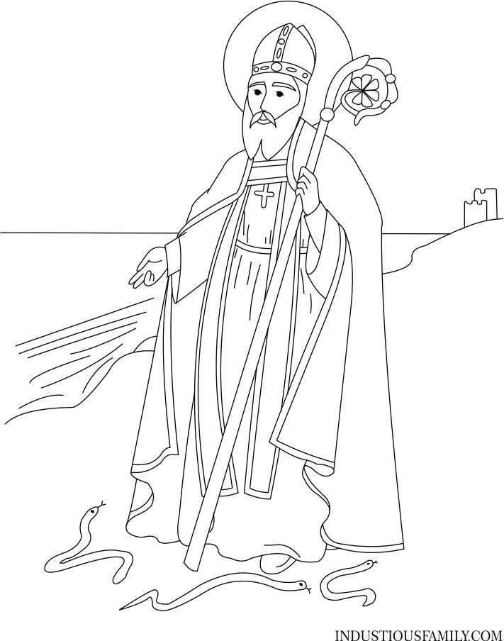St. Patrick Coloring Page