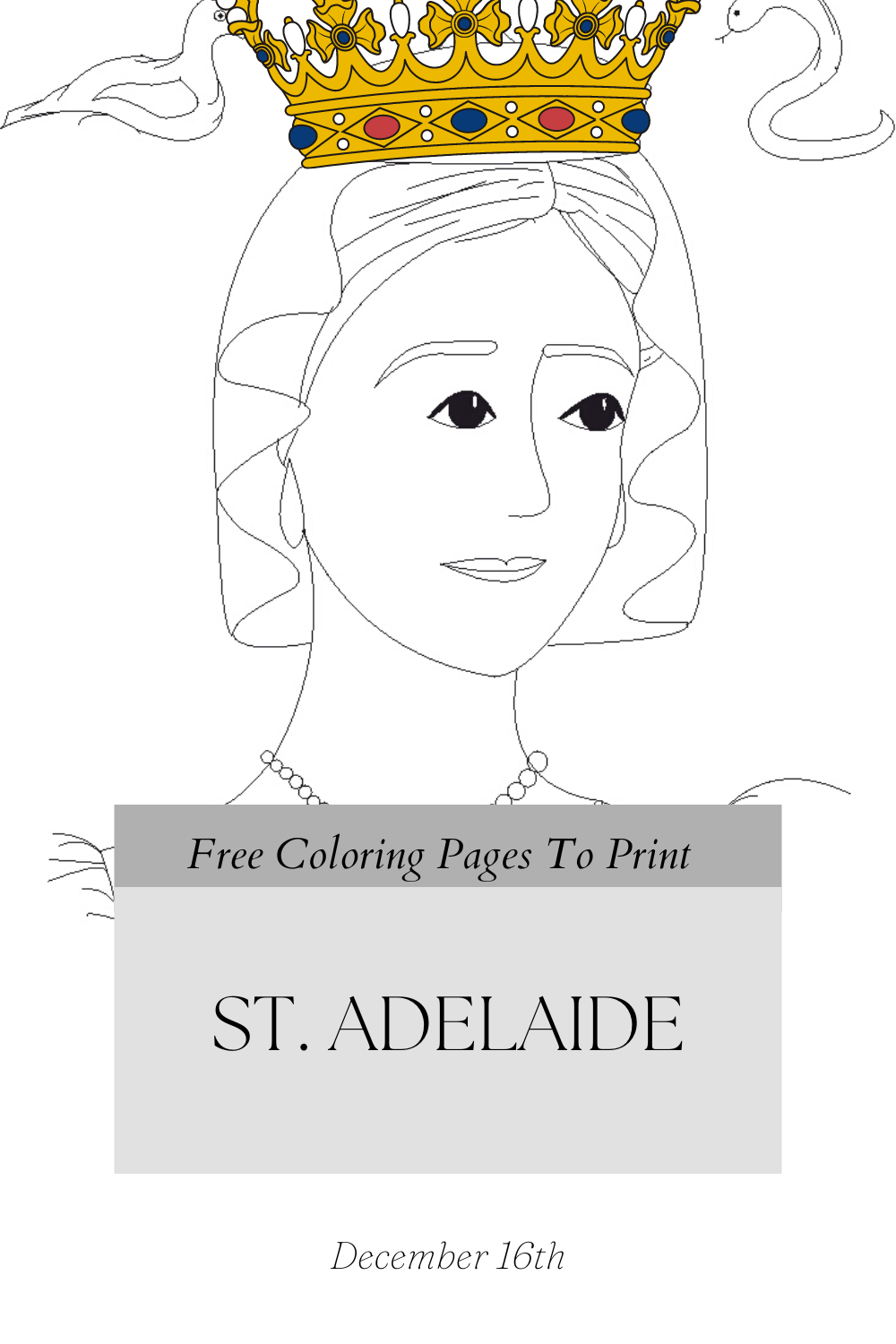 Adelaide coloring page blog image