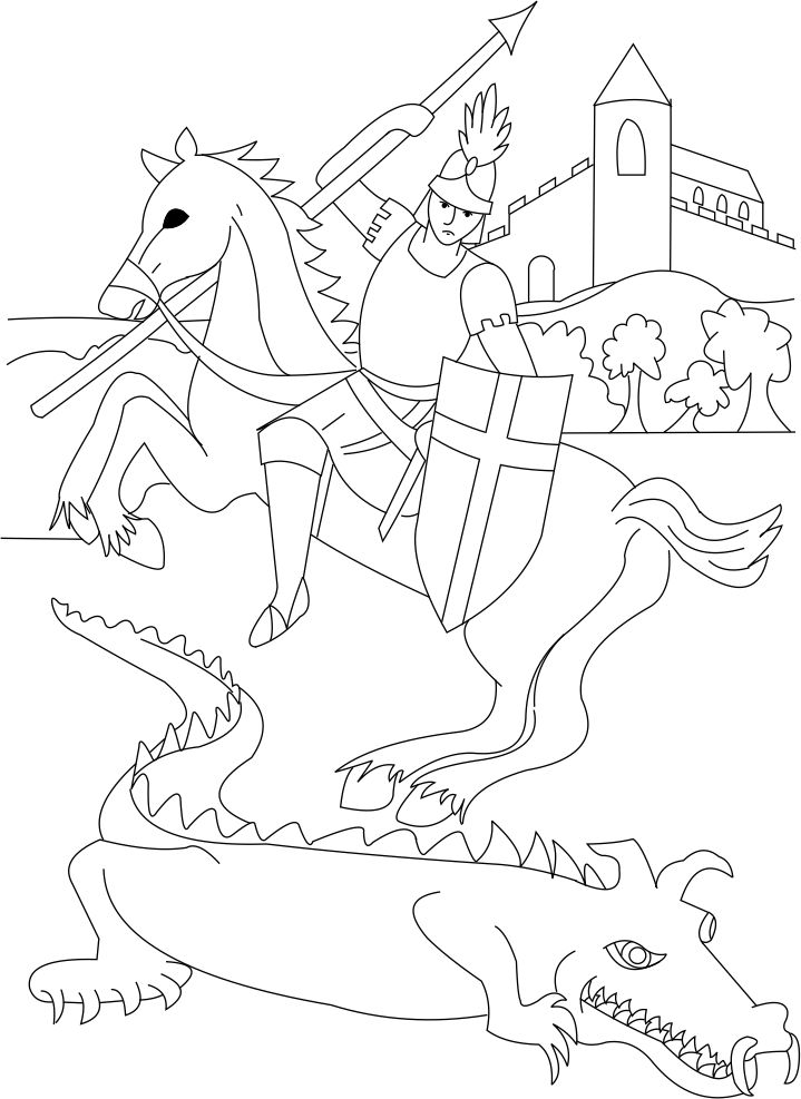 St. George Coloring Page
