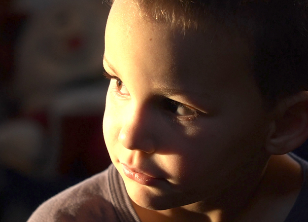 Child enjoying Christmas