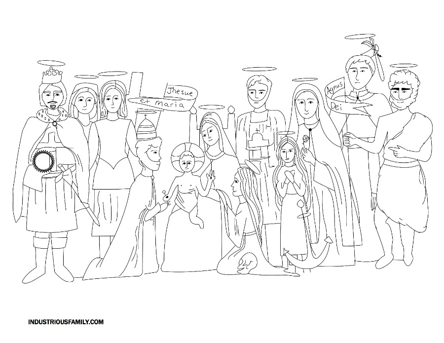 Free All Saints Day Coloring Page