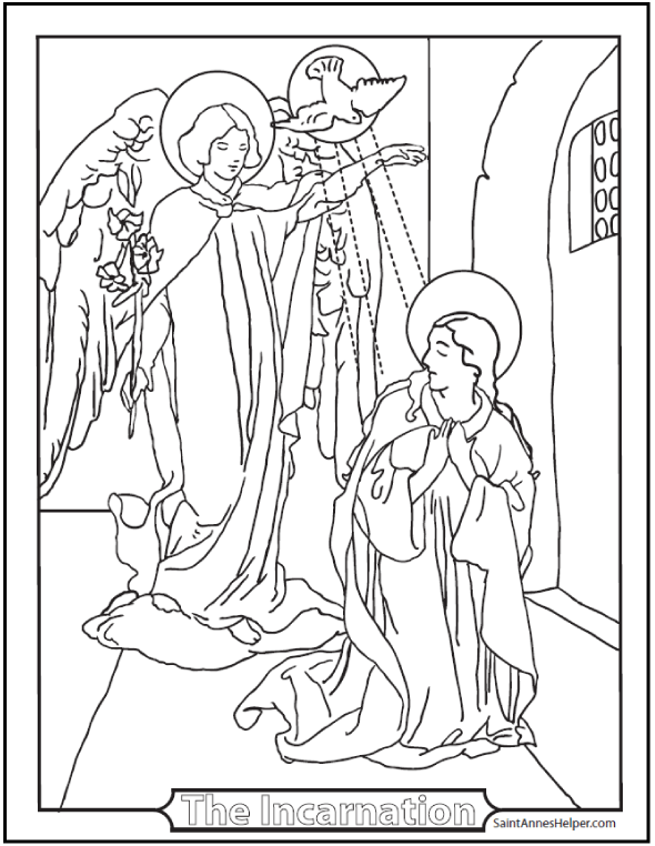 St. Annes helper annunciation coloring
