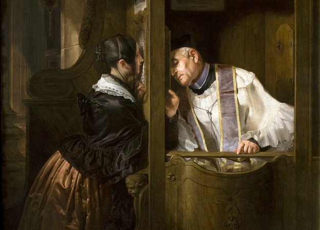 Priest Hearing a Confession