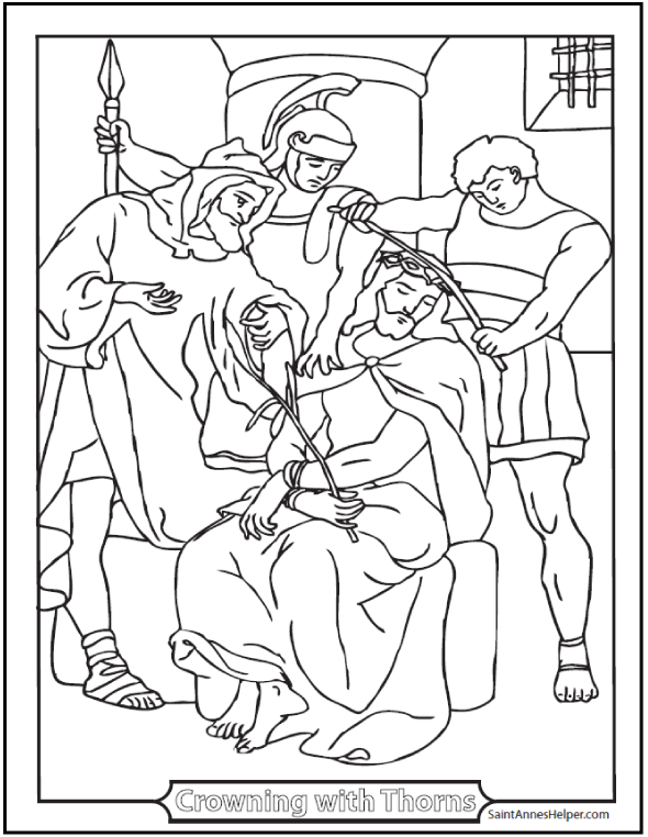 crown of thorns coloring page