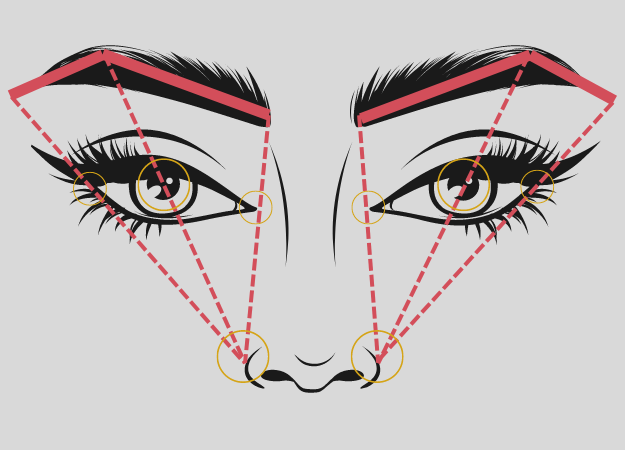 Eyebrow make-up example Eyebrow make-up example