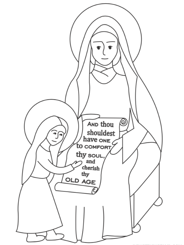 St. Anne Free Coloring Page