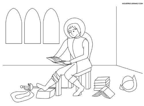St. Ignatius of Loyola Free Coloring Page