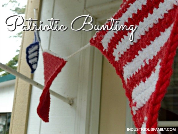 Crochet pennant bunting