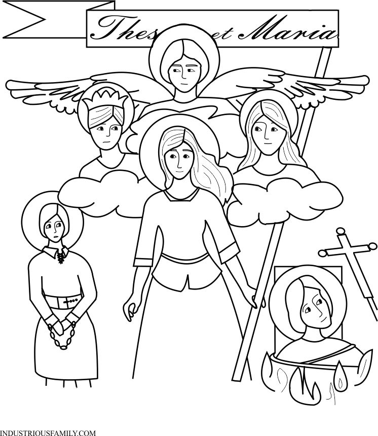 Bee-Jay now has a coloring page for her favorite saint: St. Joan of Arc! Print this free St. Joan of Arc coloring page here! 